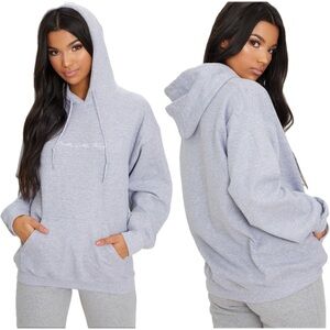 Pretty Little Thing Grey Hoodie NEW Large